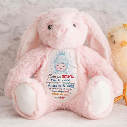 Bless You Precious Child | Personalized Stuffed Bunny