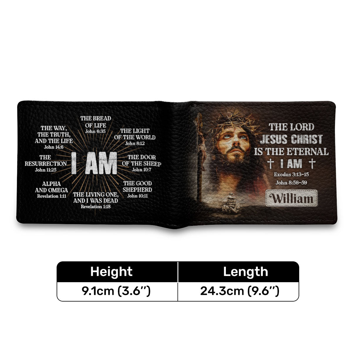 The Lord Jesus Christ Is The Eternal I Am | Personalized Folded Wallet For Men