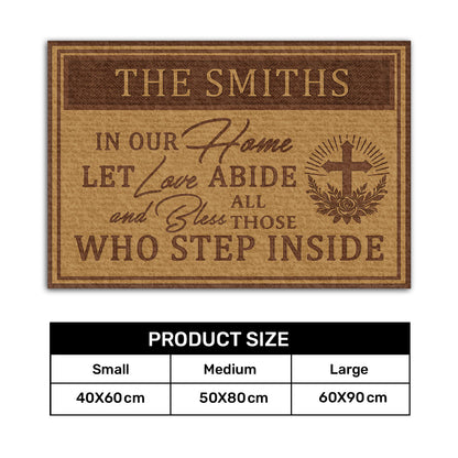 Bless All Those Who Step Inside | Personalized Doormat JSDMHLPA1809M