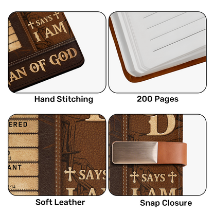 Man Of God  | Personalized Leather Notebook & Pen Set