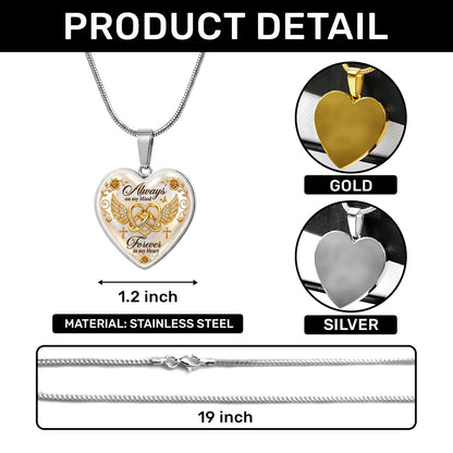 Guardian Wings Of Love | Personalized Heart Necklace