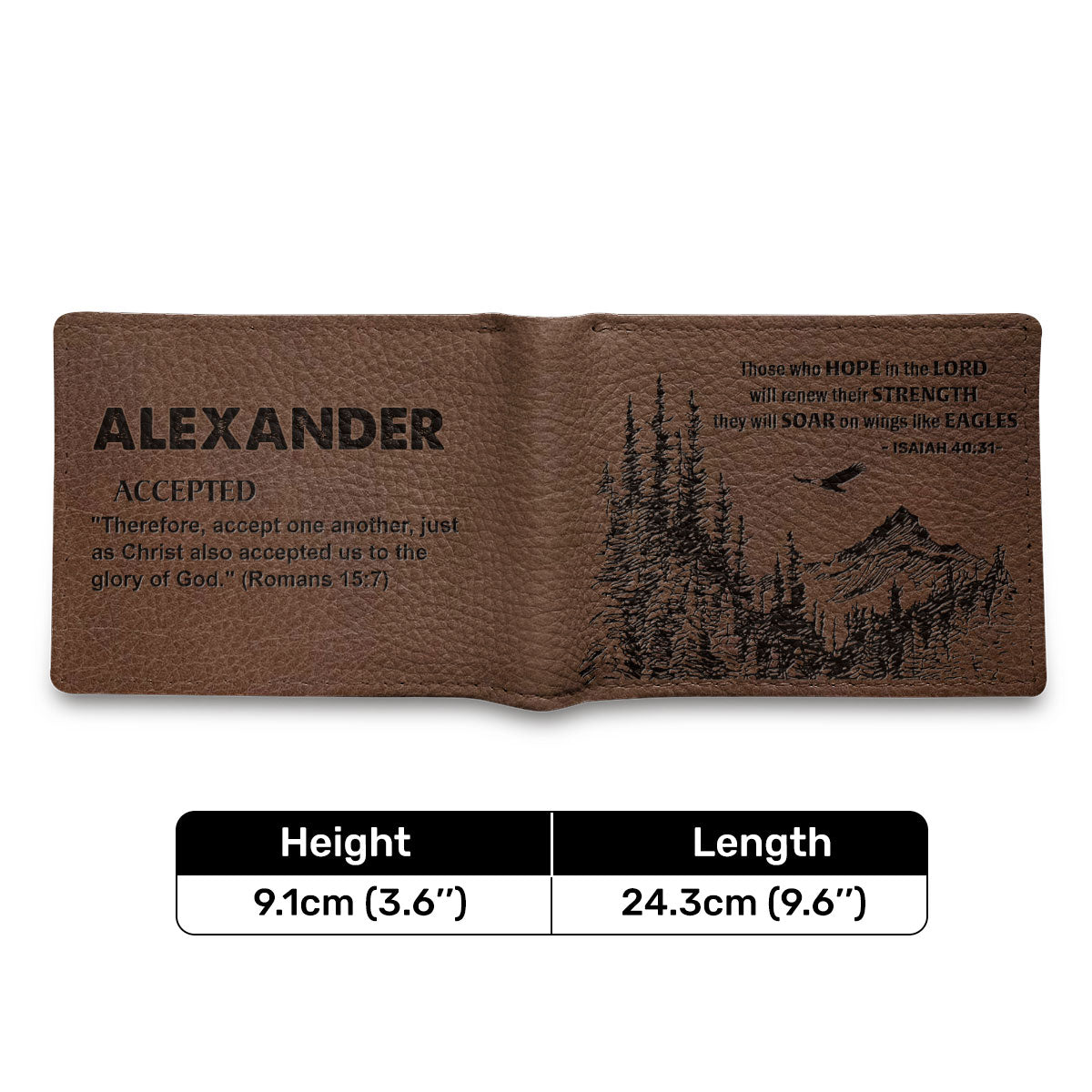 They Will Soar On Wings Like Eagles | Personalized Folded Wallet For Men