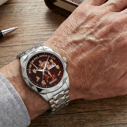Put On The Full Armor Of God | Personalized Men's Wrist Watch