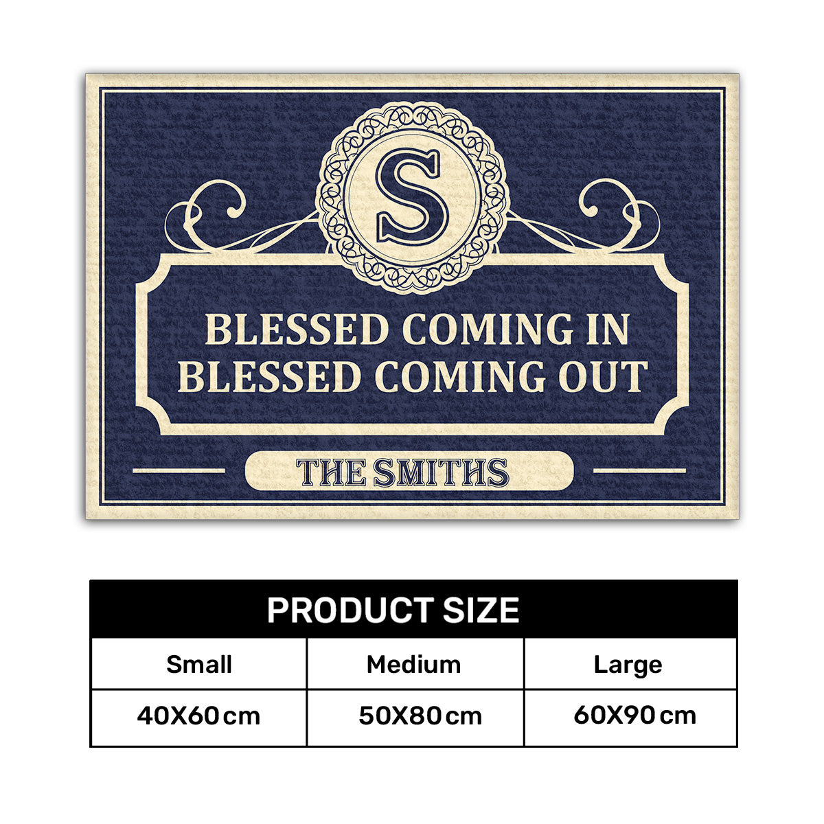 Blessed Coming In Blessed Coming Out | Personalized Doormat JSDMPTN1598TA