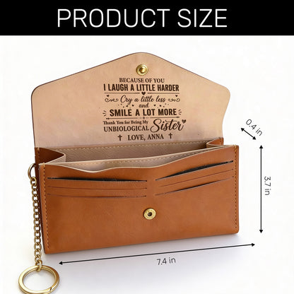 My Badass Bestie | Personalized Leather Envelope Wallet