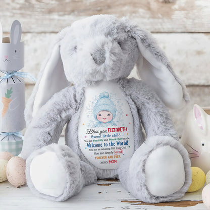 Bless You Precious Child | Personalized Stuffed Bunny
