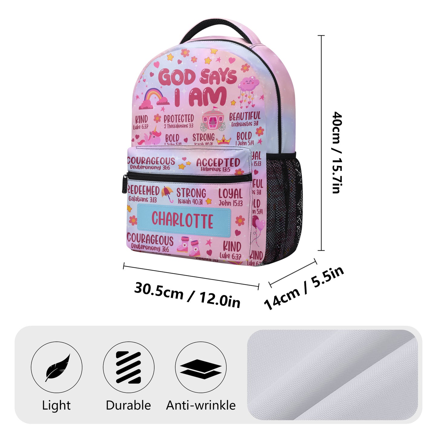 God Says I Am | Personalized Backpack JSBPH881