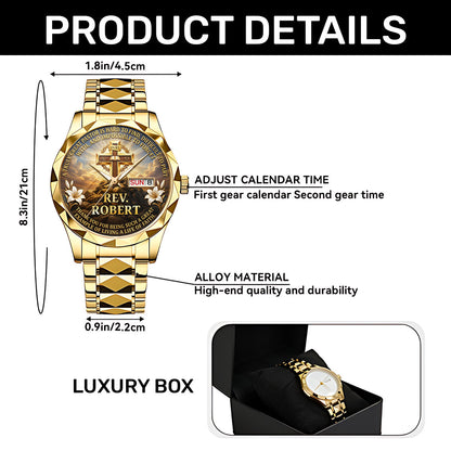 A Truly Great Pastor | Personalized Men's Wrist Watch