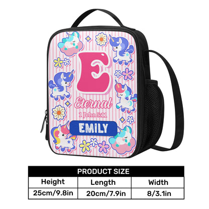 Cute Letter | Personalized Lunch Box Bag JSLBBPHA1310D