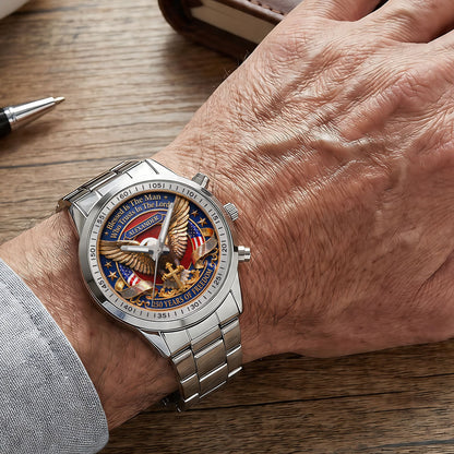 Blessed Is The Man Who Trusts In The Lord | Personalized Men's Wrist Watch