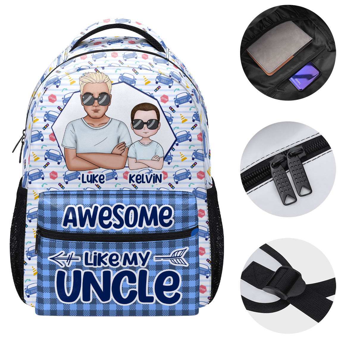 Awesome Like My Dad/Mom | Personalized Backpack JSBPPH1024M