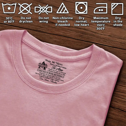 Para Mi Nieto Nunca Olvides Cuánto Te Amo | Personalized Shirt With Design Inner Neck