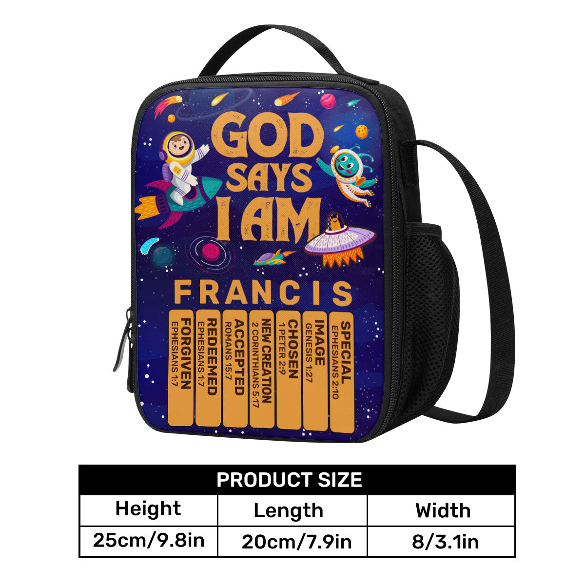 God Says I Am | Personalized Lunch Box Bag JSLBBPH1309D