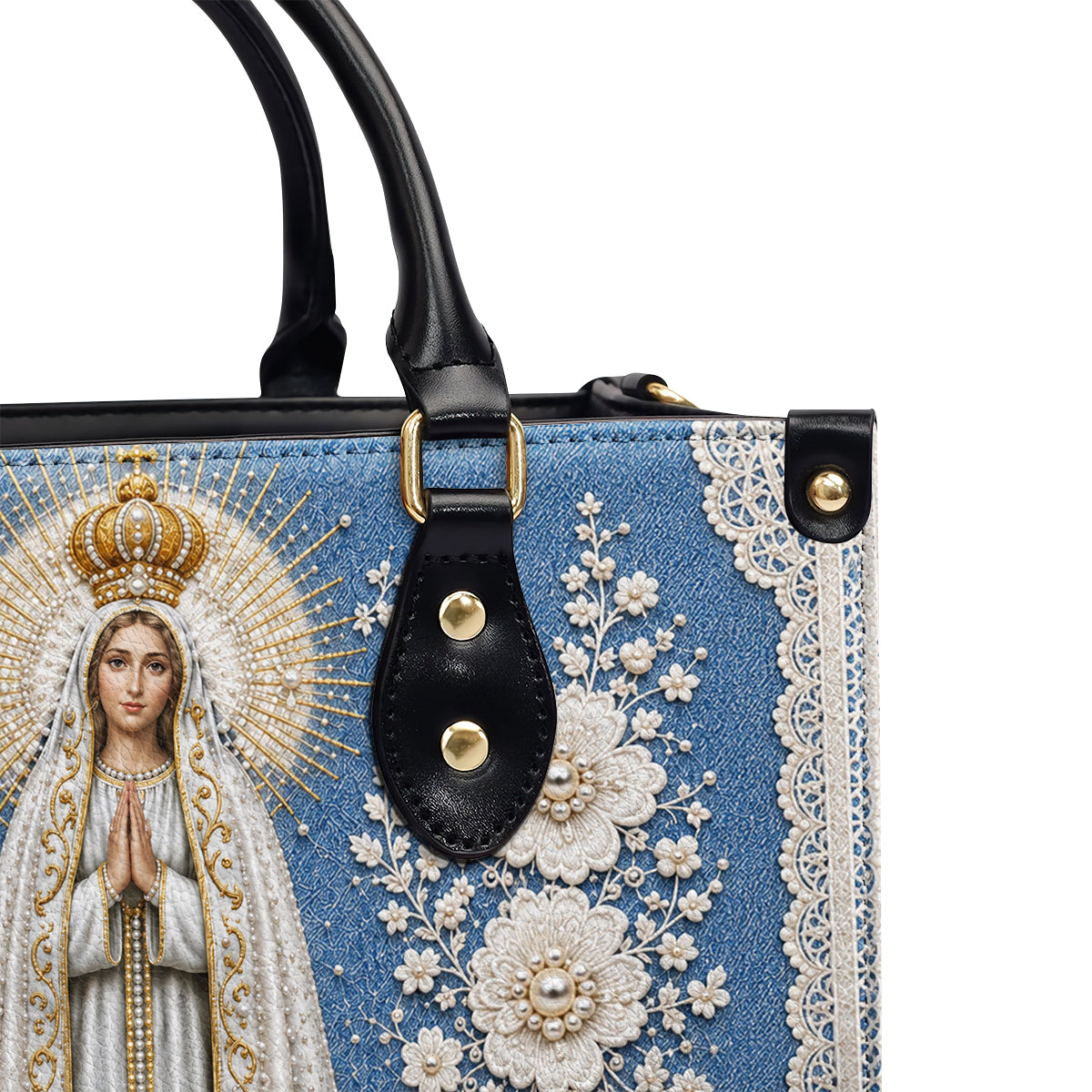 Our Lady Of Fátima In Bloom |  Leather Handbag