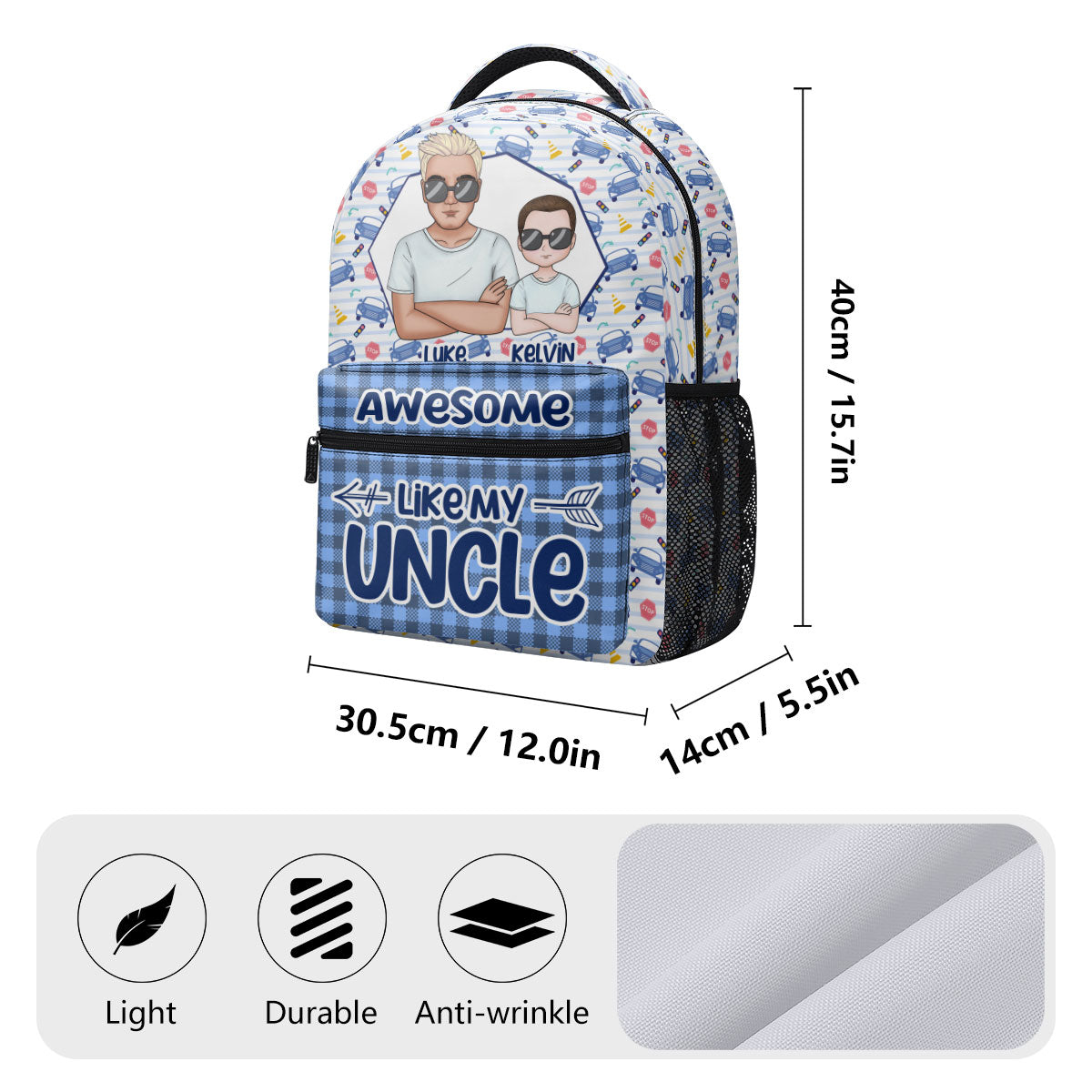 Awesome Like My Dad/Mom | Personalized Backpack JSBPPH1024M