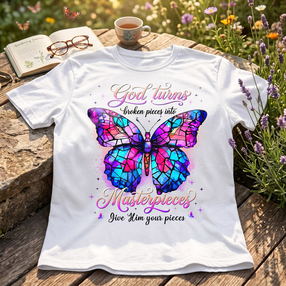 Broken Pieces Into God’s Masterpiece |  2D Unisex T-shirt