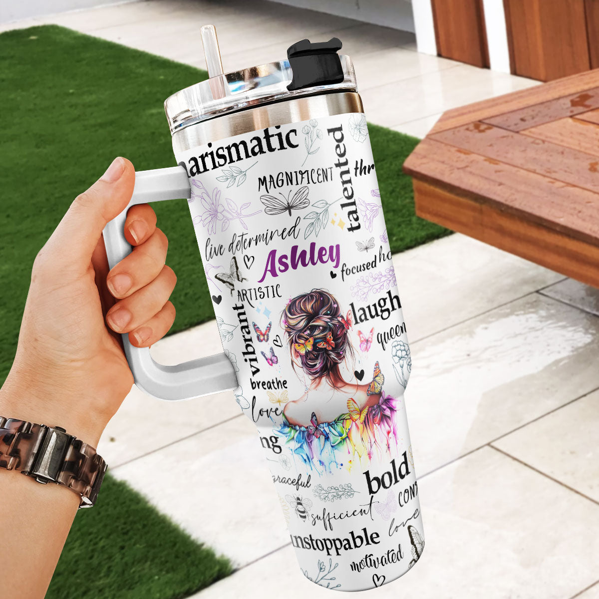 Strong Bold Harmonious | Personalized Stainless Steel Tumbler JSSSTHA12