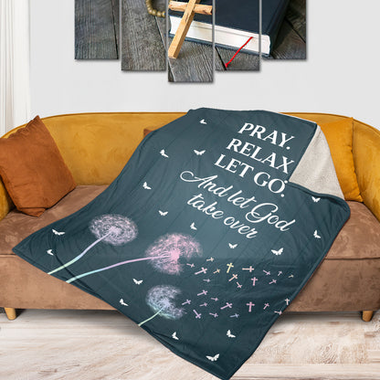 Believe In God - Dandelion Fleece Blanket AA09