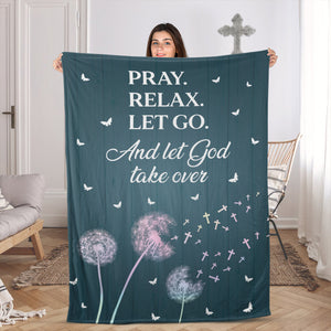 Believe In God - Dandelion Fleece Blanket AA09