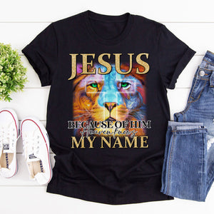 Classic Cross Unisex T-shirt - Jesus Because Of Him Heaven, Knows My Name AHN219