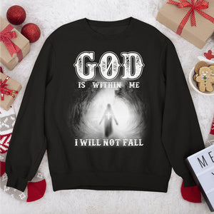 Simple Unisex Sweatshirt - God Is Within Me, I Will Not Fall NUHN261
