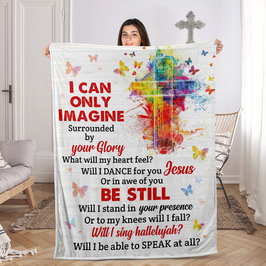 Unique Cross Fleece Blanket - Will I Stand In Your Presence AH149