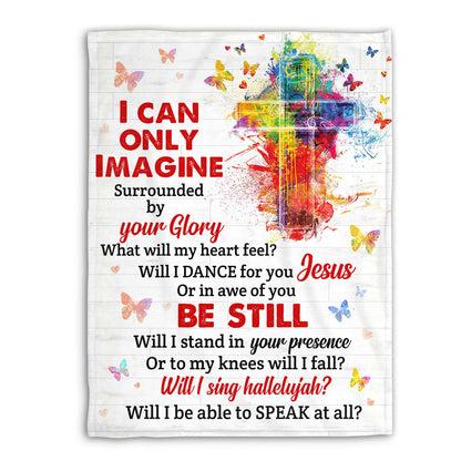 Unique Cross Fleece Blanket - Will I Stand In Your Presence AH149