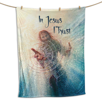 In Jesus, I Trust - Fleece Blanket D31