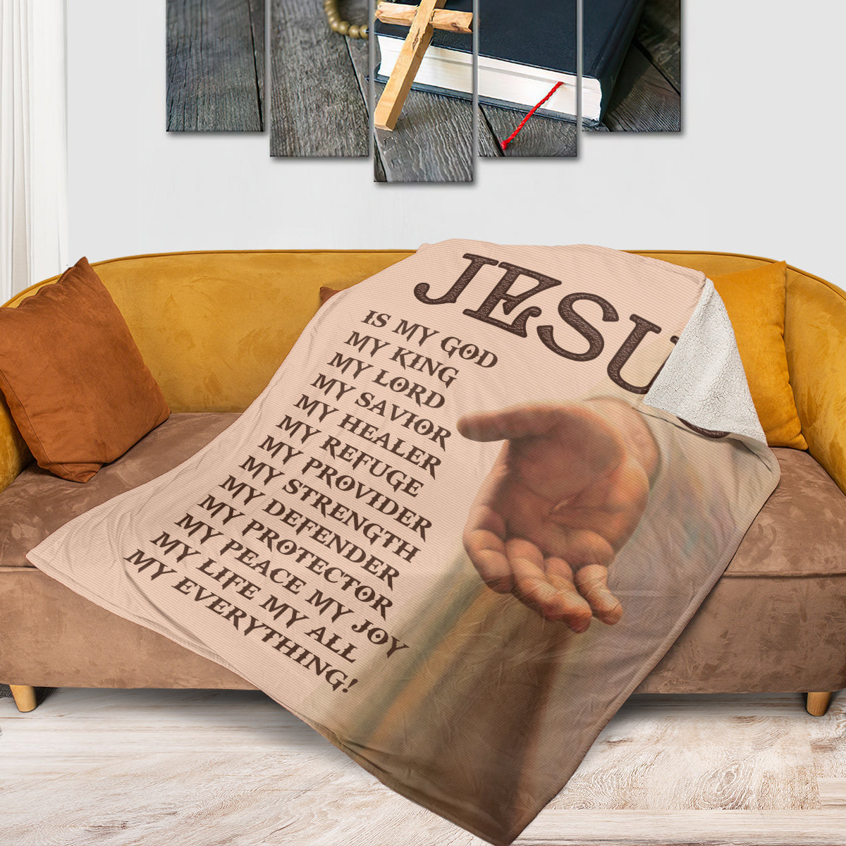 Jesus Is My Life - Christian Fleece Blanket NUM80