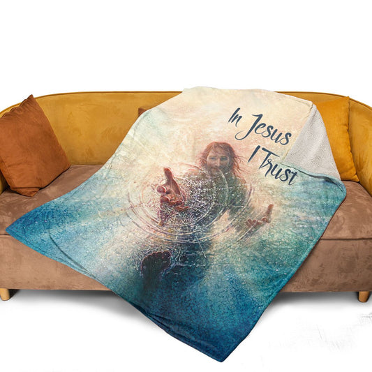 In Jesus, I Trust - Fleece Blanket D31