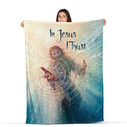 In Jesus, I Trust - Fleece Blanket D31