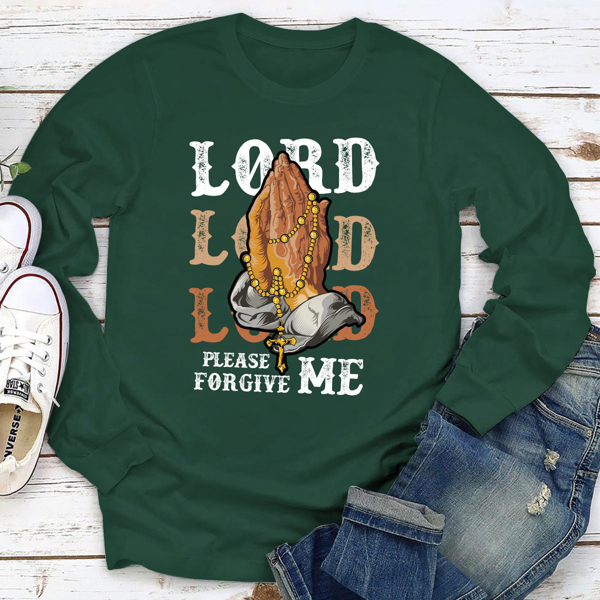 Classic Christian Unisex Long Sleeve - Lord, Please Forgive Me HHN359