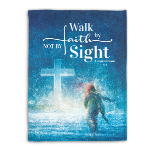 Jesus Fleece Blanket - Walk By Faith AHN65A