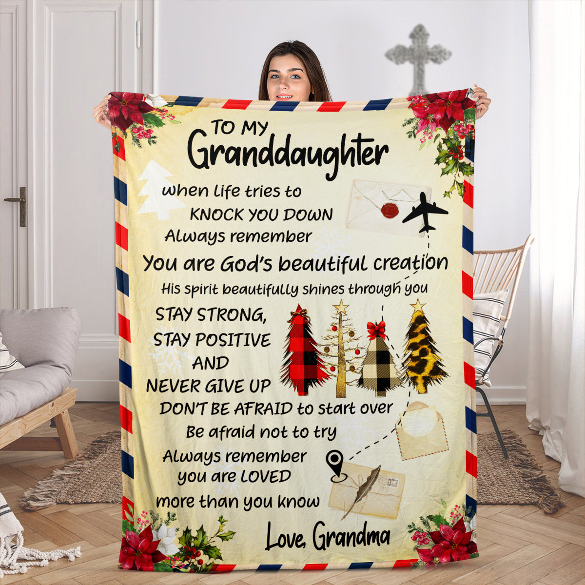 You Are God’s Beautiful Creation - Lovely Fleece Blanket For Granddaughter AHN172