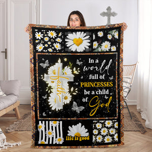 Stunning Daisy Fleece Blanket - Be A Child Of God AHN185
