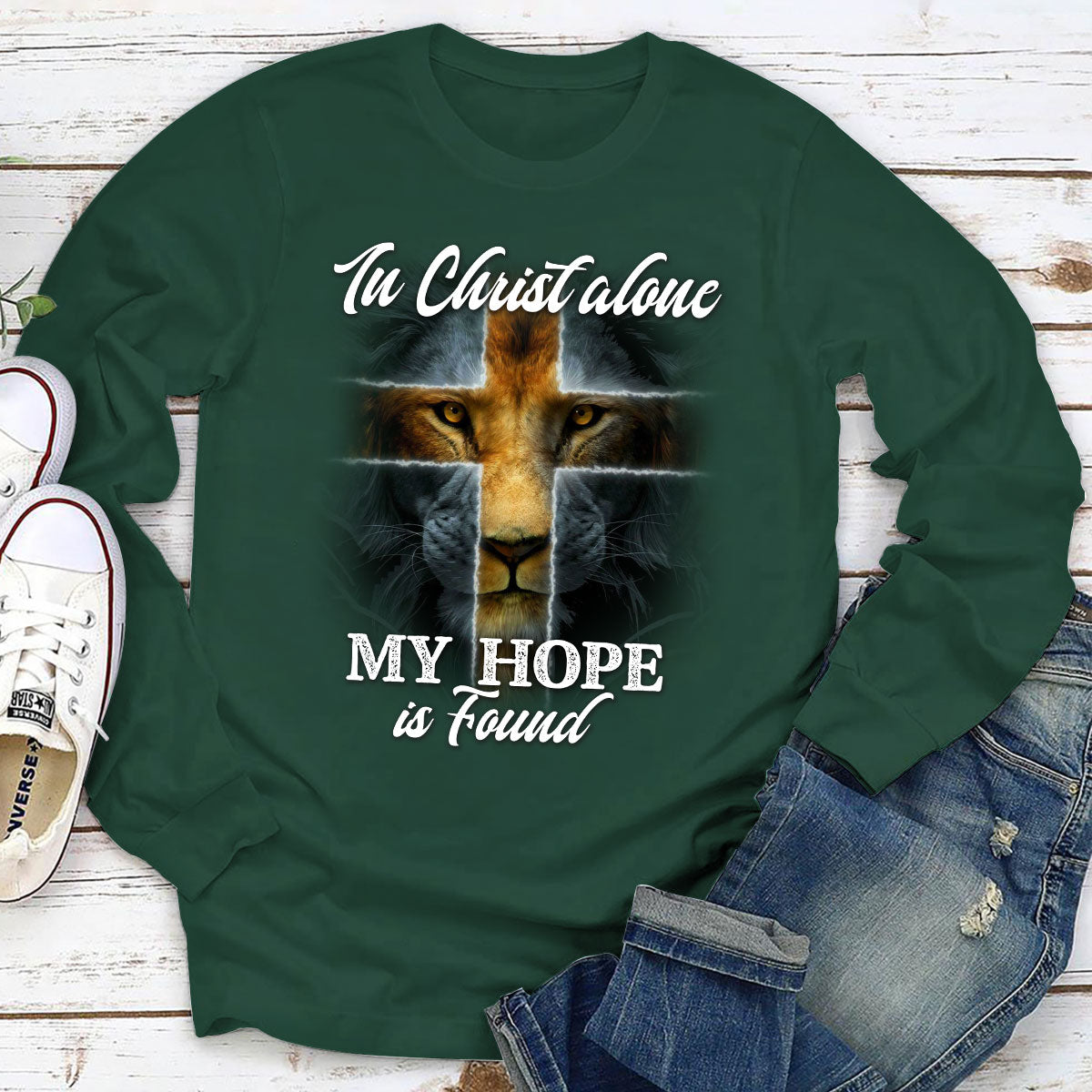 In Christ Alone, I Found My Hope - Must-Have Christian Unisex Long Sleeve HAP08