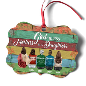 Loving Personalized Aluminium Ornament - God Bless Mothers And Daughters HA231