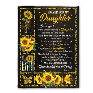Sunflower Fleece Blanket For Daughter - Meaningful Gift From Parents HGA11