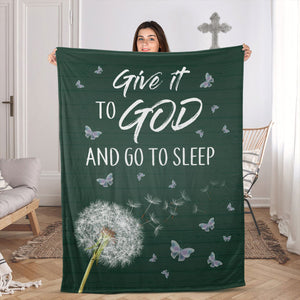 Dandelion Fleece Blanket - Give It To God HGA15