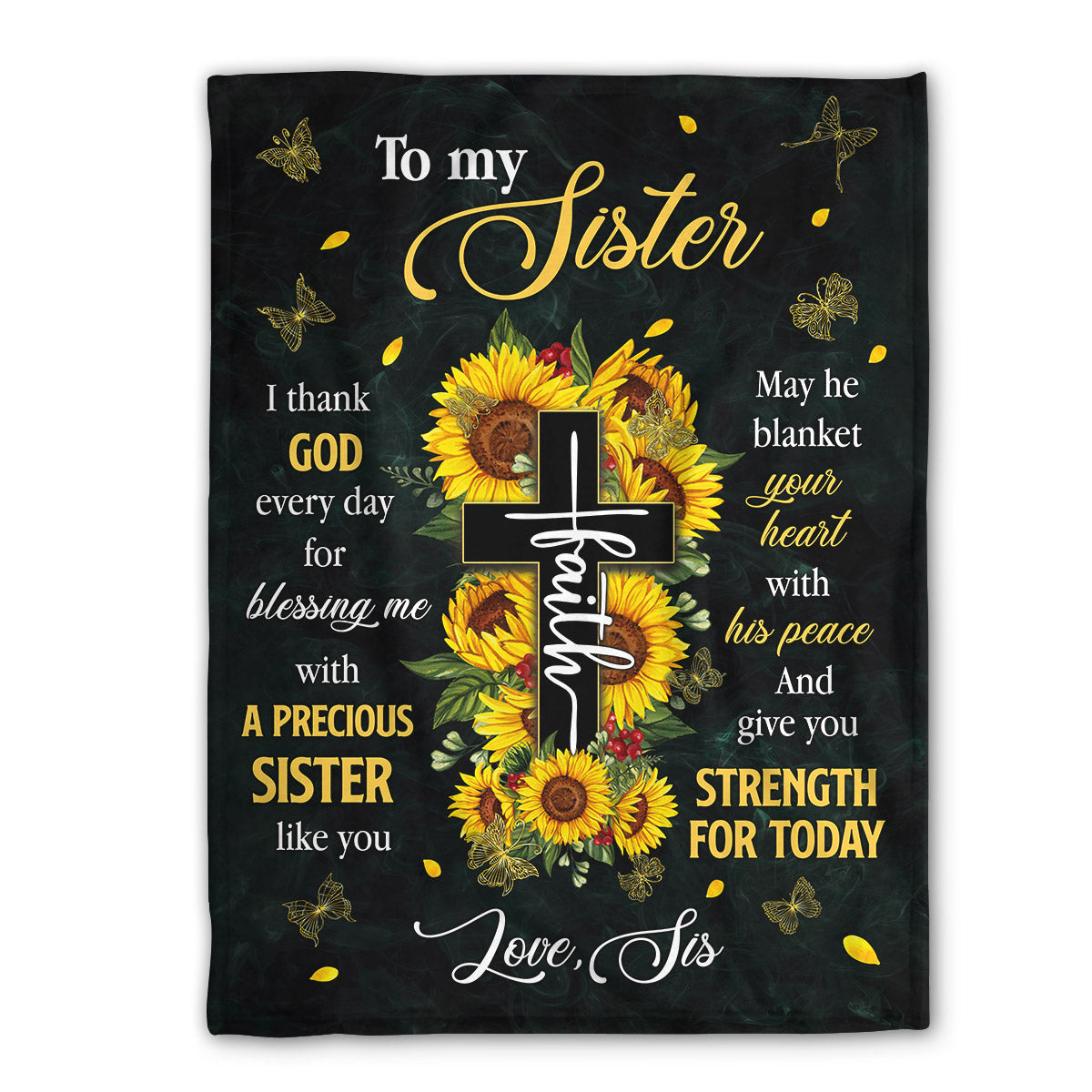 Unique Gift For Sister - Jesus Fleece Blanket HIA22