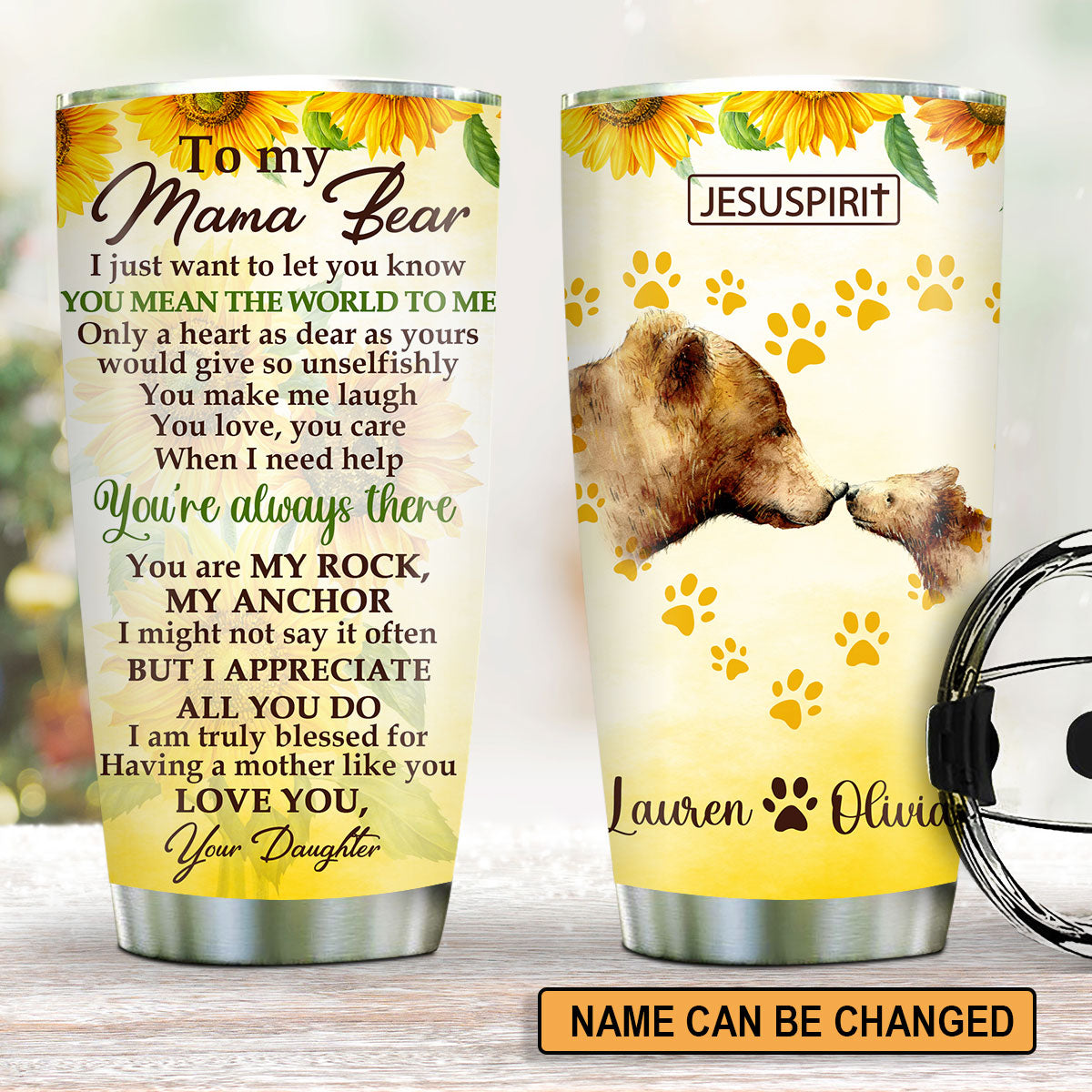 You Mean The World To Me - Special Personalized Stainless Steel Tumbler 20oz HIHN324