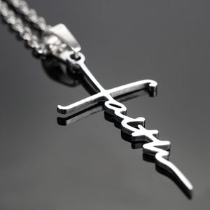 Beautiful Faith Cross Necklace - I Still Belive In Amazing Grace FC01
