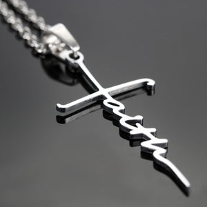 Special Personalized Faith Cross Necklace - Those Who Hope In The Lord Will Renew Their Strength FC17