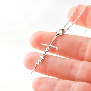 Unique Personalized Faith Cross Necklace - I Still Believe In Amazing Grace FC12