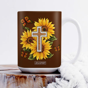 Blessed Are Those Who Snuggle And Hug - Beautiful Personalized Sunflower White Ceramic Mug NUH329