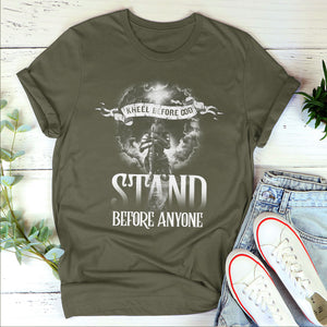 Limited Unisex T-shirt - Kneel Before God, Stand Before Anyone NUHN257