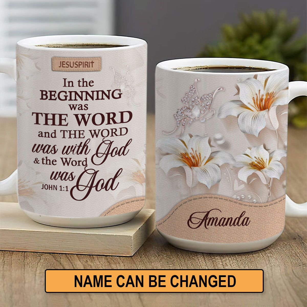 The Word Was With God - Stunning Personalized White Ceramic Mug NUH337