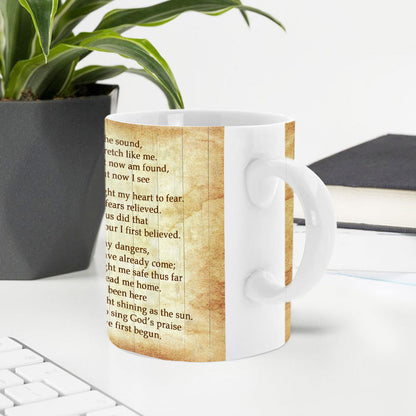 Stunning Personalized Sunflower White Ceramic Mug - Amazing Grace NUH322