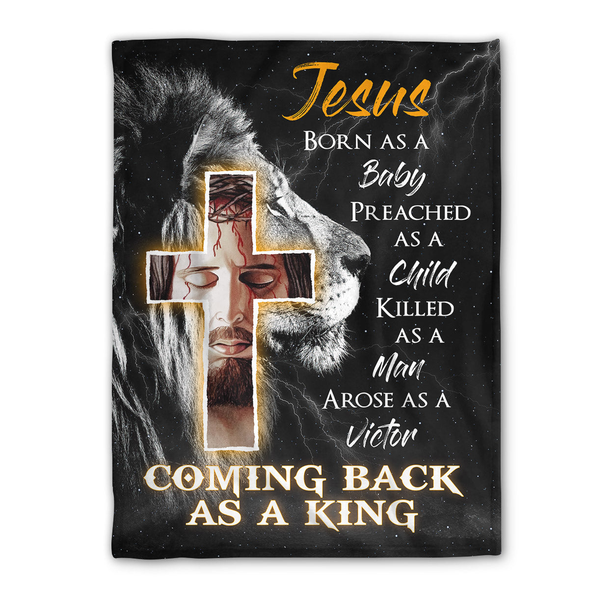 Unique Lion Fleece Blanket - Life Of Jesus NA23