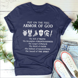 Unique Christian Unisex T-shirt - Put On The Full Armor Of God NUM352